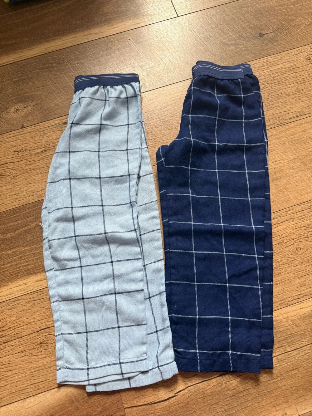Carter's Two-Pack Windowpane Pajama Pants - Light Blue & Navy